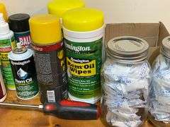 Gun cleaning solvents, REM oil, silica packs,