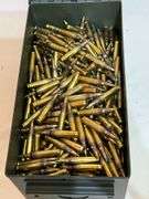 Metal ammo can with 1000 +/- rounds of 5.56, 62 grain green tips.