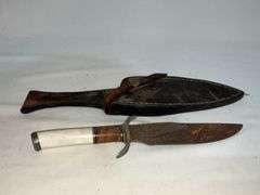 Damascus knife, 7" blade