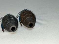 Pair of hand grenades, 5" T.