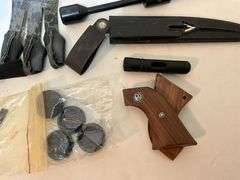 Ruger wooden grips, Tasco mini binoculars