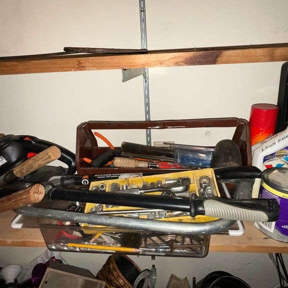 Black & Decker electric hedge trimmer, loppers, garden hand tools