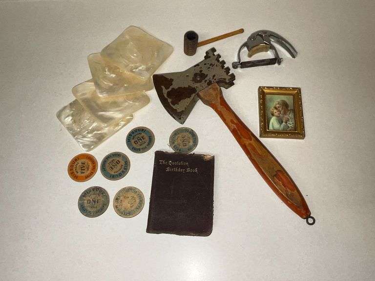 Missouri Sales Tax Receipt tokens (cardboard), Hamilton spring lever capo