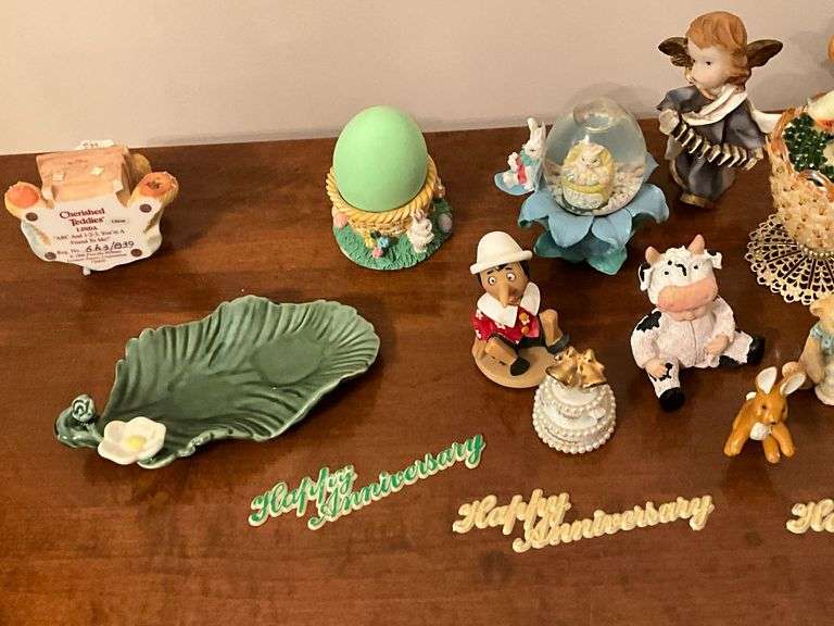 Wedding cake topper, easter eggs, Cherished Teddy Linda, etc.