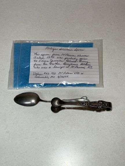 McPherson, KS sterling souvenir spoon