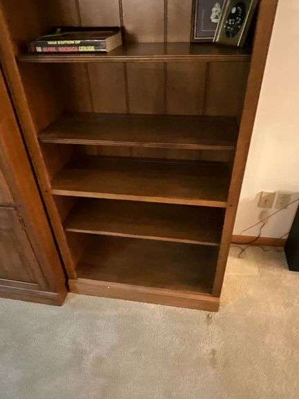 Wooden bookcase, CONTENTS NOT INCLUDED