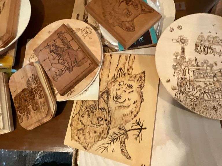 Woodburning art pieces