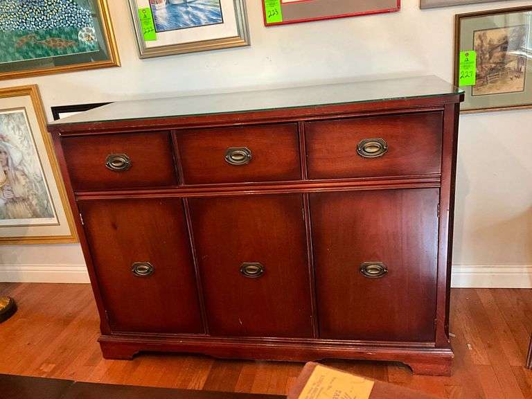 Empire Style buffet with glass top