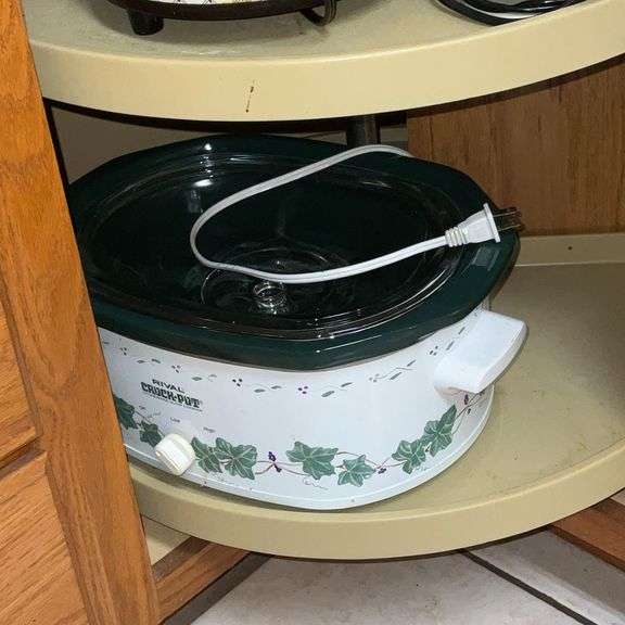 Crock pots, coffee grinder, Mr. Coffee maker, french fry cutter