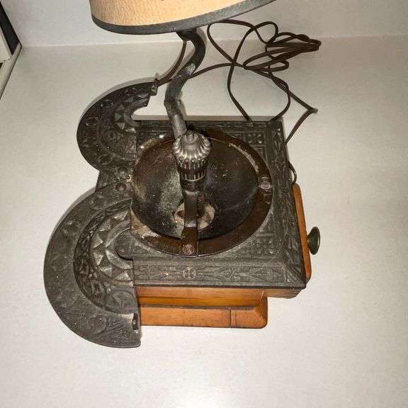 Coffee grinder converted to a lamp