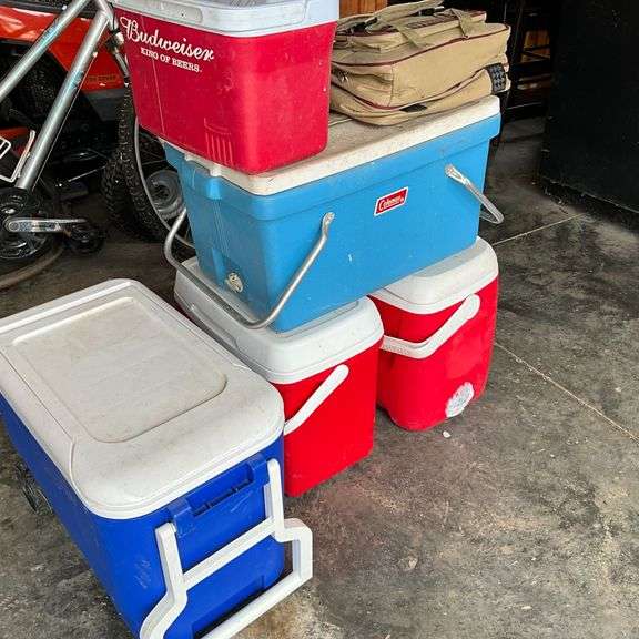 Igloo, Coleman and Rubbermaid coolers
