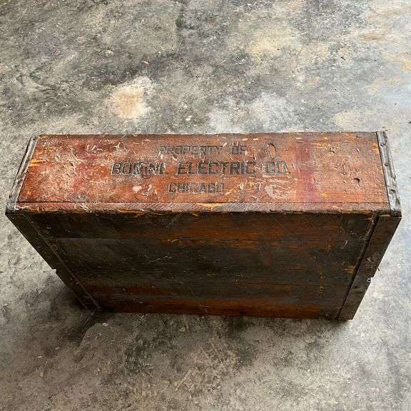 Bodine Electric Co. wooden box