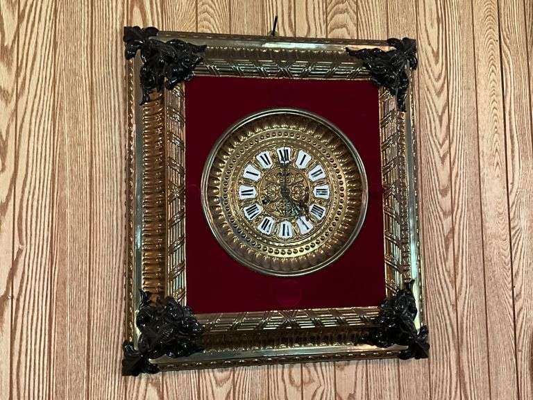 Ornate Ansonia wall clock, with keys image