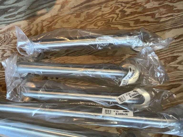 Bobrick stainless steel safety rails (3) 18", (1) 30", (2) 42"