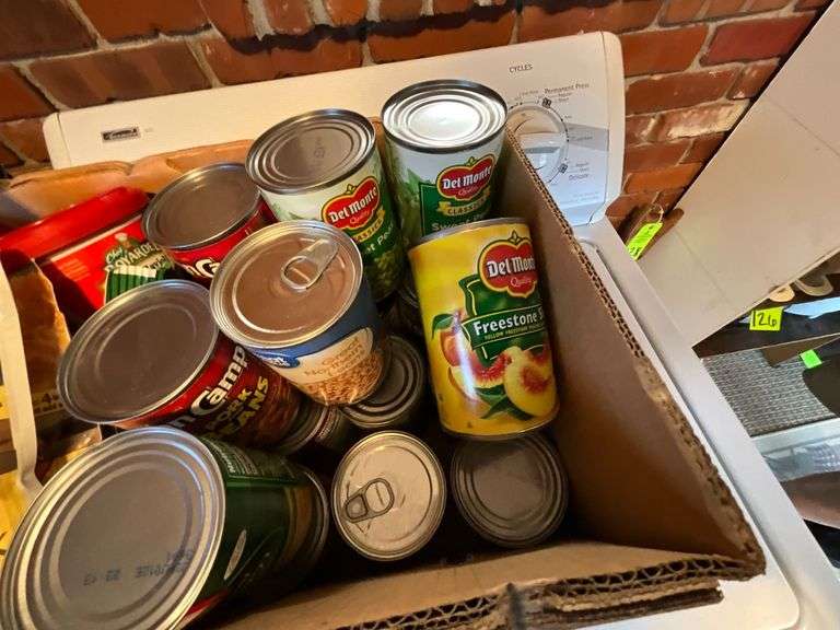 Assortment of canned goods and food stuff