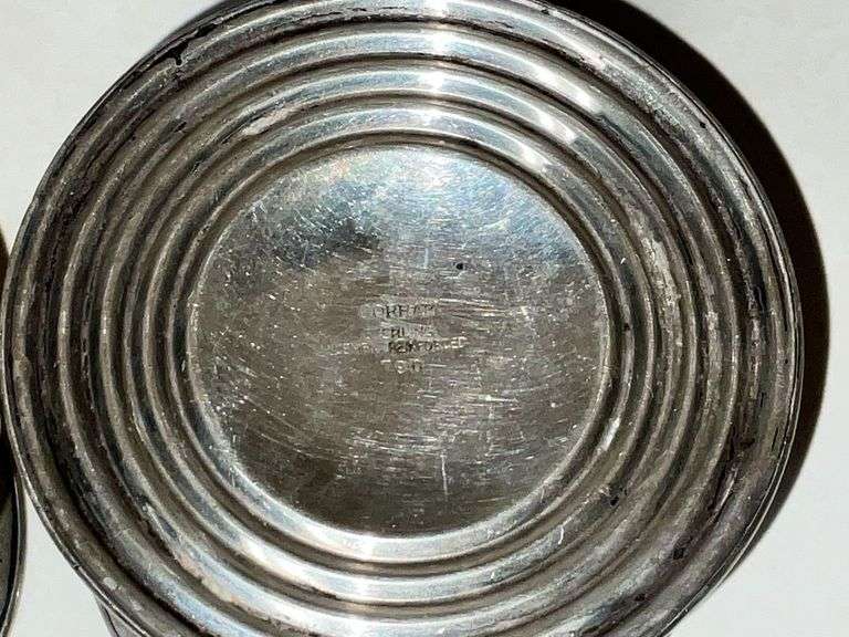 Pair of Gorham sterling cement reinforced candlestick holders