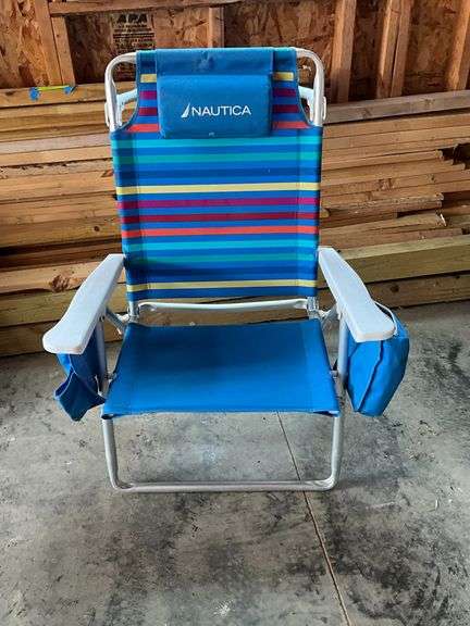 3 folding beach chairs