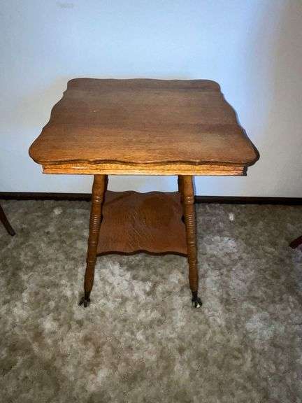 Lamp table with marble and claw feet image