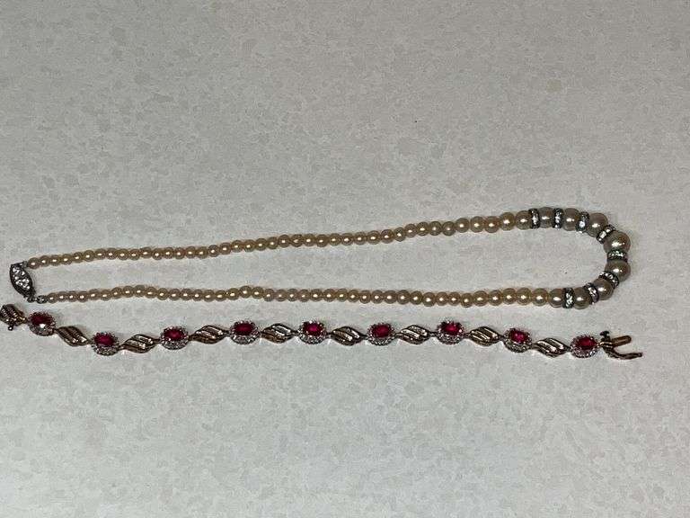Sterling pieces with stones and pearls