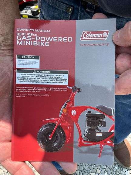 Coleman B100 105cc gas-powered mini bike