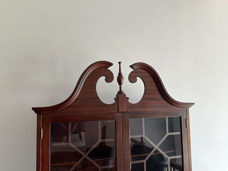 Antique drop front desk with book case and key