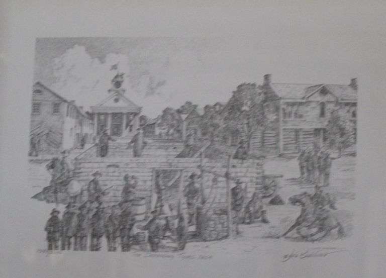 Framed print "The Defending Tigers - 1864, "18 1/2" W x 14 1/2" T