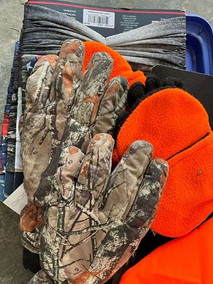 NIB head & face gear, gloves, etc. in tote