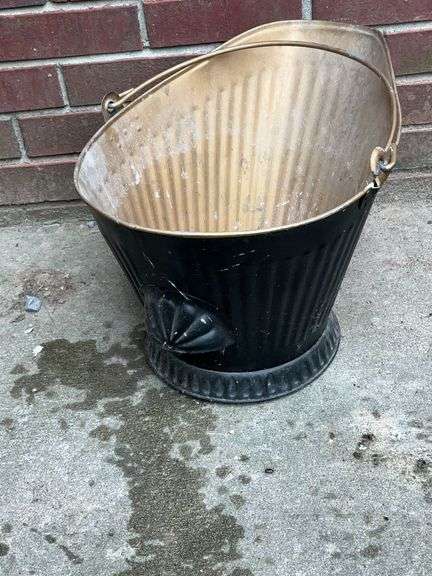 Coal bucket with floral design