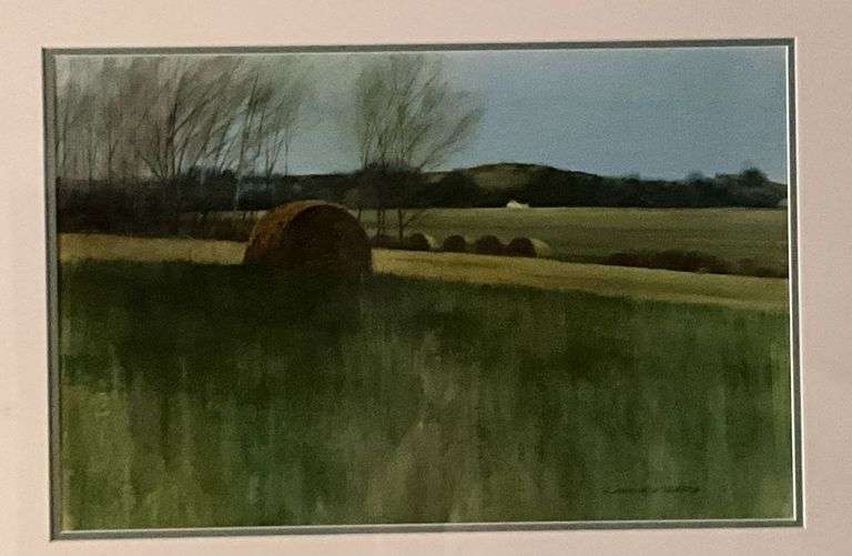 Pasture scene print, artist signed, Jack O'Hara
