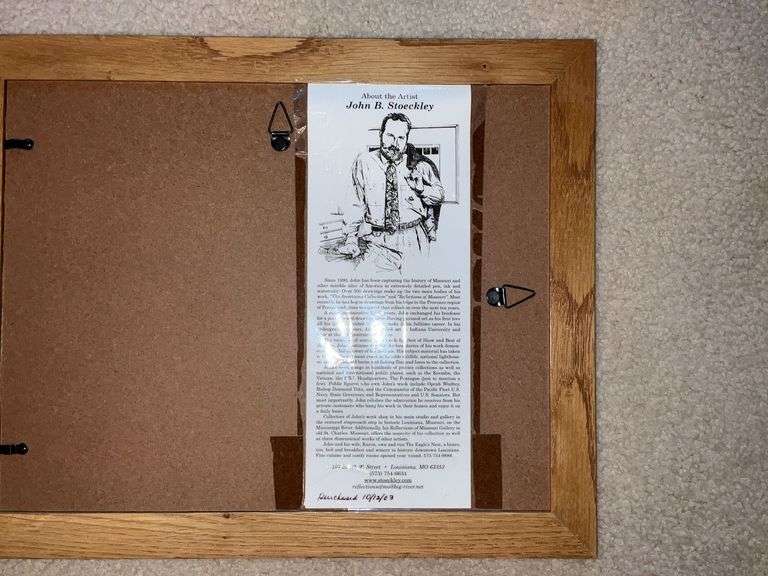 Framed "Willy's" print by John B. Stoeckley
