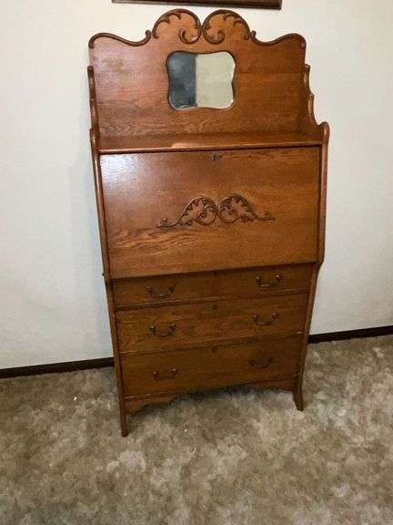 Antique drop front desk image
