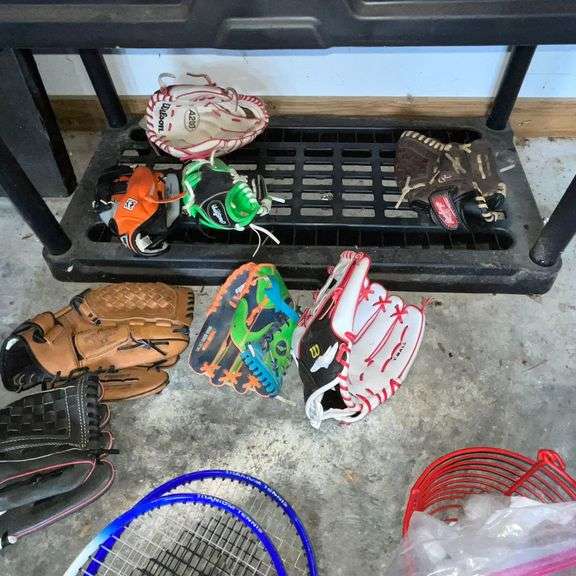 Rawling, Wilson ball gloves, Worth baseball bats