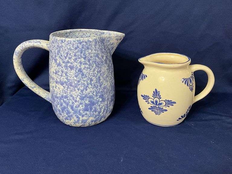 Spongeware pitcher 8 1/2" T image
