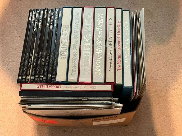 Collection of vinyl records and record sets