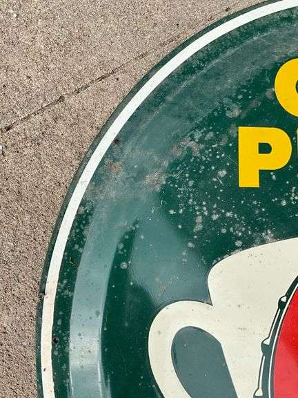 Sundrop Citrus Pickup metal sign, a little corrosion