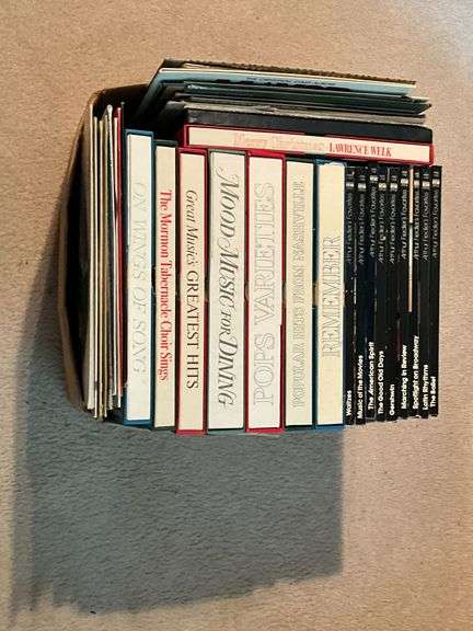 Collection of vinyl records and record sets