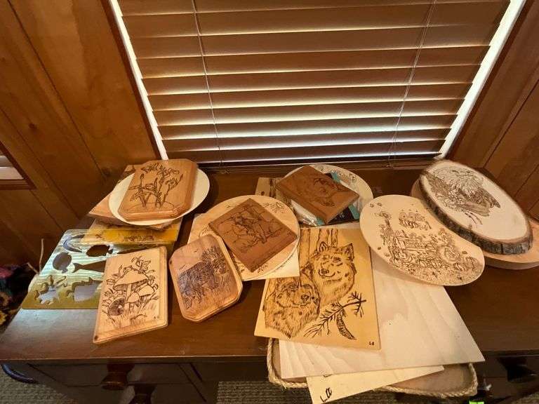 Woodburning art pieces image