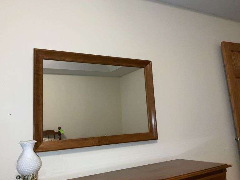 Wooden framed mirror