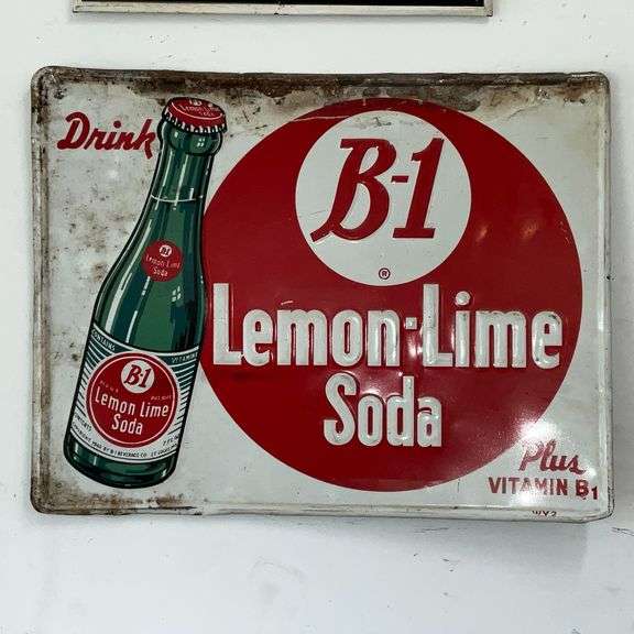 B-1 Lemon-Lime Soda metal vintage sign