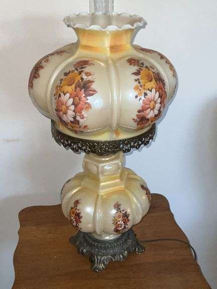 Hand painted lamp, 29" T image