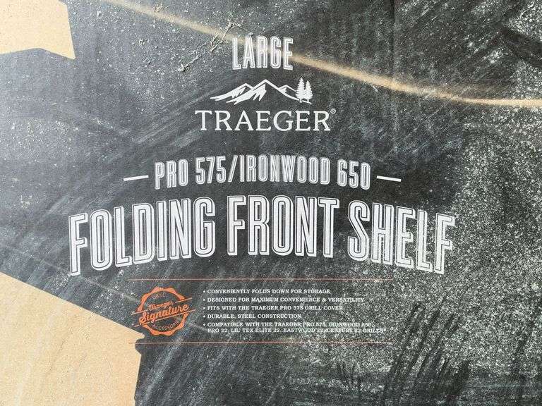 Traeger folding front shelf, NIB