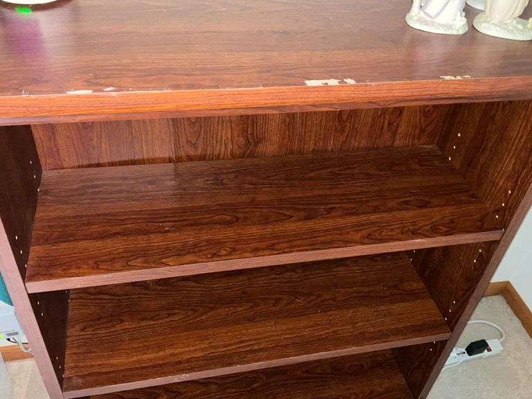 Bookshelf, CONTENTS NOT INCLUDED, chips on the veneer