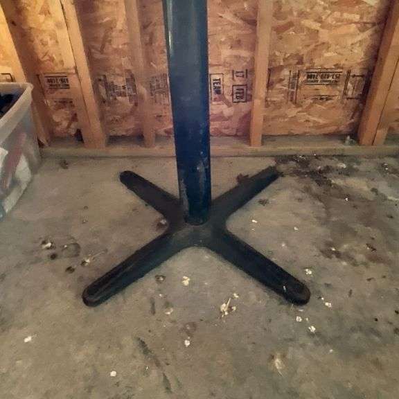 Table with metal base