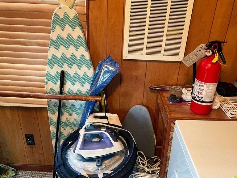 Laundry accessories, ironing board, hat cages image