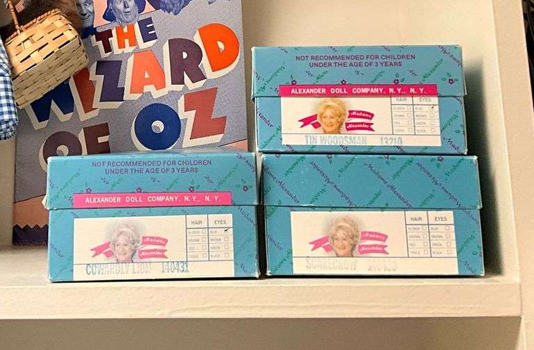 Madame Alexander Wizard of Oz  Lion, Tinman, Scarecrow with original boxes