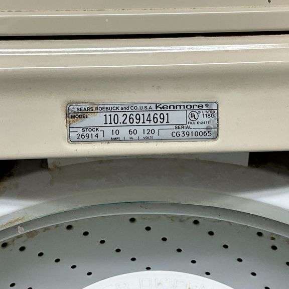 Kenmore 90 series washer Model 110.26914691