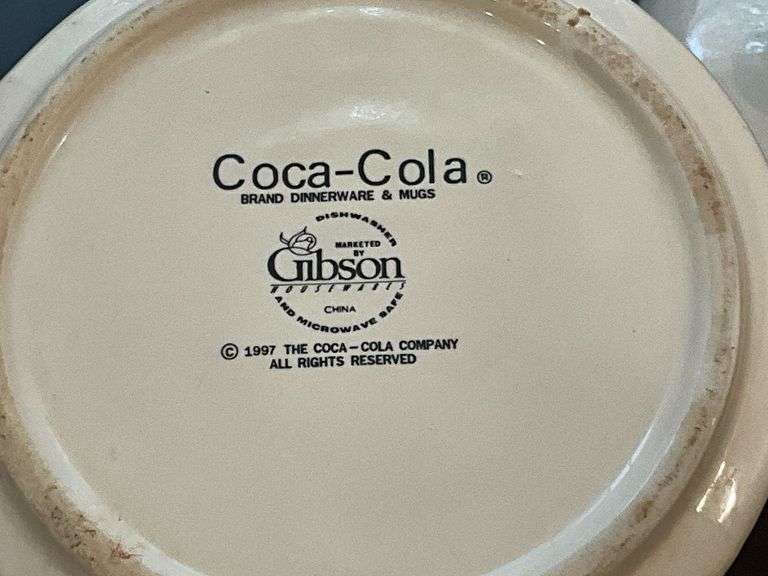Coca-Cola ceramic canister set and cookie jar, up to 10" T