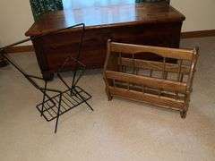 Wooden magazine rack