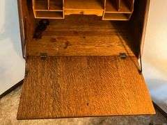 Antique drop front desk with key