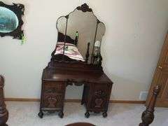 Beautiful antique vanity with mirror